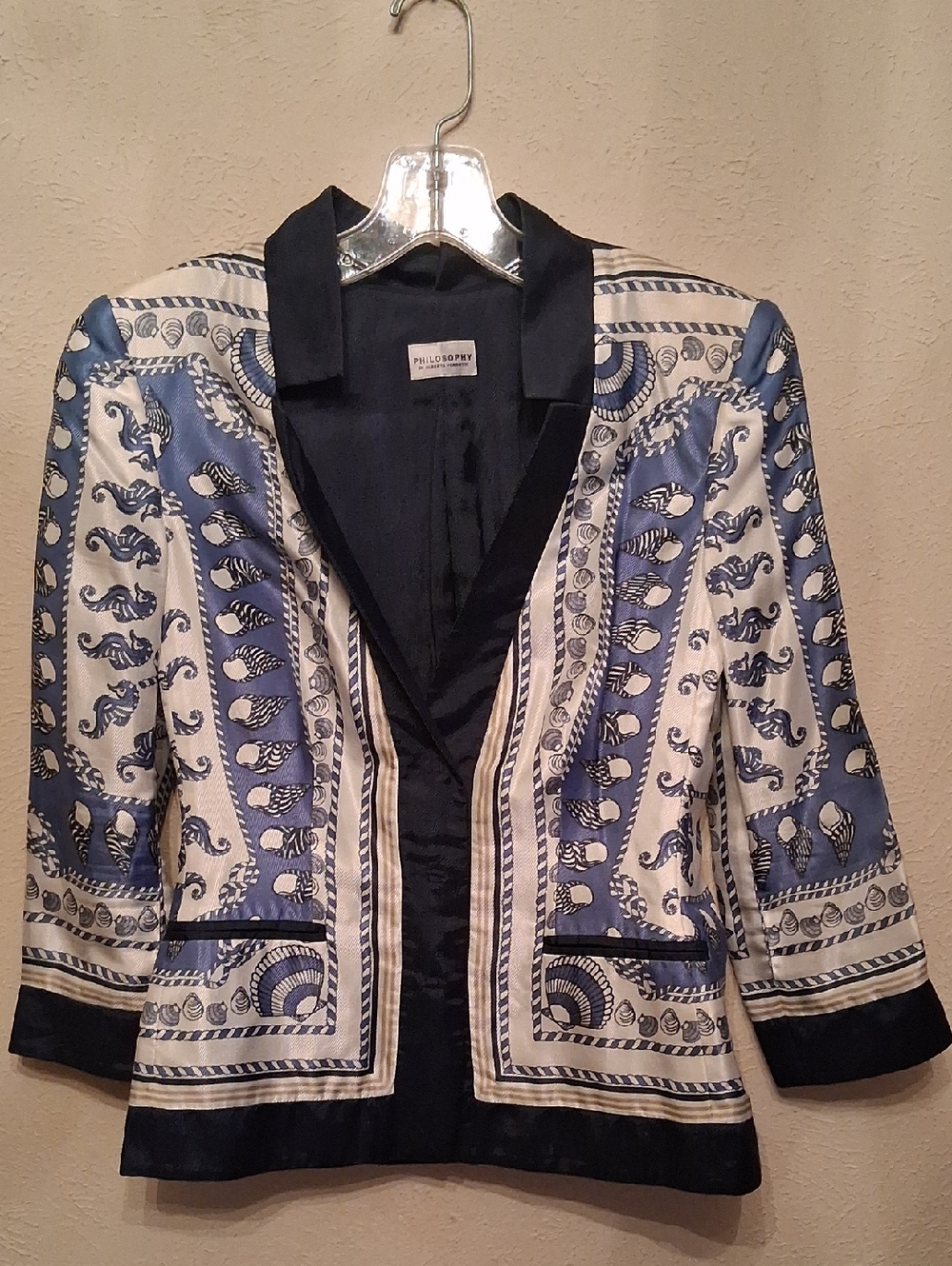 Rare Vintage Philosophy di Alberta Ferretti blazer features a striking nautical